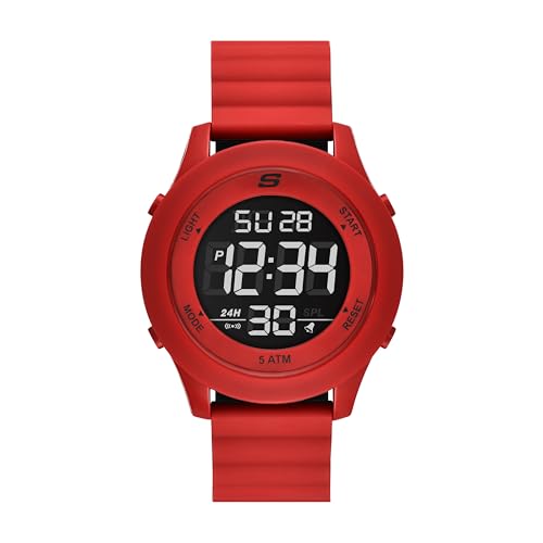Montre numérique magnétique Skechers rouge idéale pour le sport et les sorties urbaines
