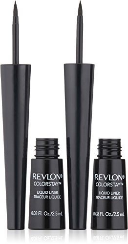 REVLON ColorStay Liquid Liner Twin Pack, Blackest Black, 0.08 Fluid Ounce
