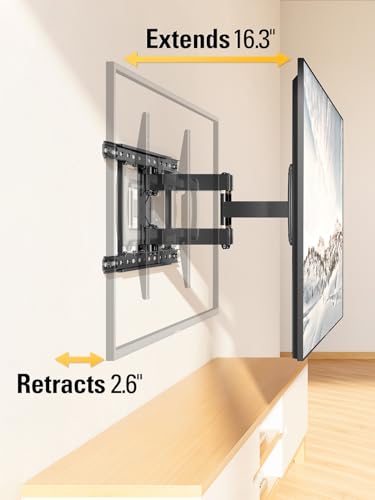 Image of Mounting Dream TV Wall Mount for Most 42-84 Inch TVs, Full Motion Wall Mount Bracket with Articulating Arms , Max VESA 600x400mm , Up to 100LBS , Fits 16 inch , 18 inch , 24 inch Studs