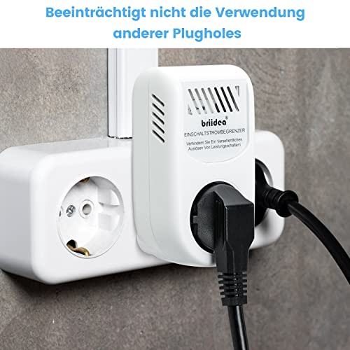 HAUE-02 Anlaufstrombegrenzer, Briidea Einschaltstrombegrenzer (230V 16A), verhindert das Auslösen von Schutzschaltern, Perfekt für Schweißmaschinen, Strahlmaschinen, Winkelschleifer und Kreissägen