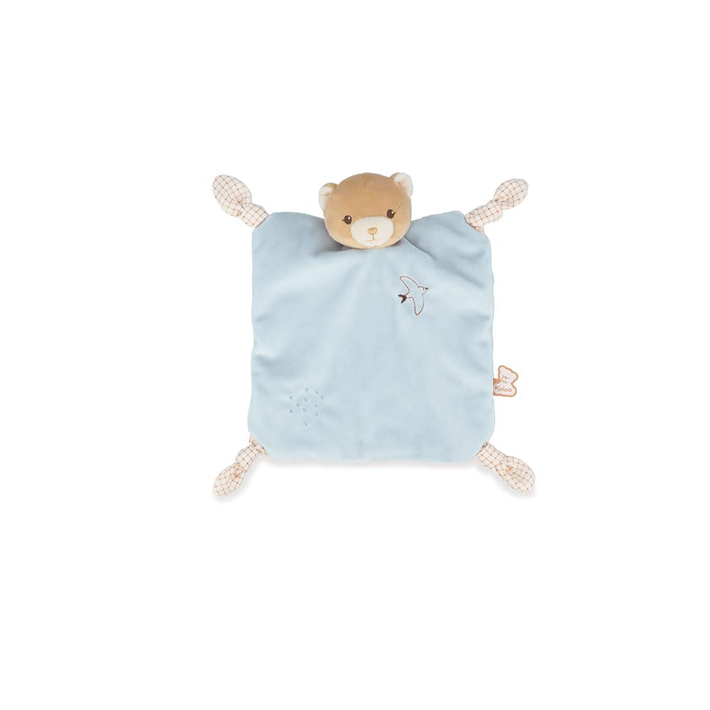 Kaloo, Blue Rabbit Soft toy 24cm, Ultra-soft flat baby soft toy, Extra soft flannel fur, Knots with teat-clip function - Image 3