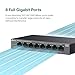 TP-Link LS108GP | 8 Port PoE Gigabit Ethernet Switch | 8 PoE+ Port @ 62W | Plug & Play | Extend Mode | PoE Auto Recovery | Desktop/Wall Mount | Silent Operation