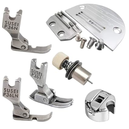 Combo P36LN, P36N,Single Needle Plate LOCKSTITCH Gauge Set with Low Shank, Bobbin CASE, Tension Set Industrial Machines Sewing KIT