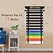 Shalaxera Wood Martial Arts Belt Display Rack – Holds 12 Belts, Elastic Strap Design for Easy Access, Karate, Taekwondo, Jiu Jitsu & Judo Belt Holder | DIY Stickers for Personalization