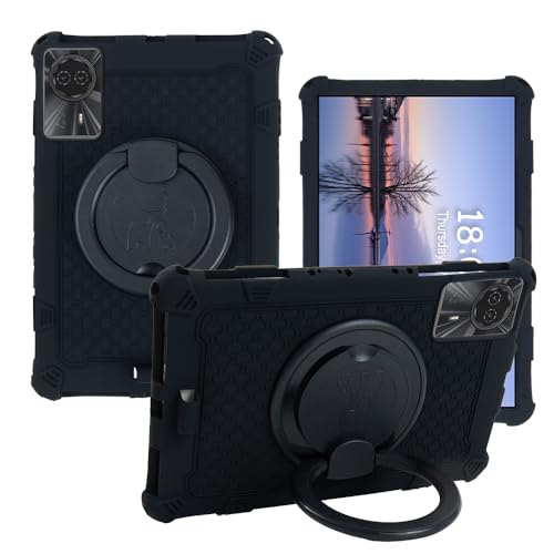 YKWXSC Hülle für Black-View Tab90 /Tab9 WiFi/Tab 16 Pro Tablet 11 Zoll, 360 Drehbarem Ständer mit Schultergurt Stoßfeste Silikonhülle, Schwarz YKWXSC Hülle für Black-View Tab90 /Tab9 WiFi/Tab 16 Pro Tablet 11 Zoll, 360 Drehbarem Ständer mit Schultergurt Stoßfeste Silikonhülle, Schwarz