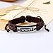 Sunling 4 Pack Adjustable WWJD Cowhide Leather Bracelet for Women Men Religious What Would Jesus Do Gods Guide Bangle Wristband