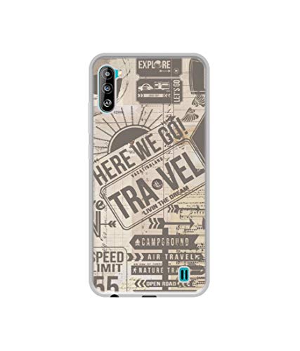 Image of Travel Design Printed Silicon Soft TPU Back Case Cover for Lava Z2