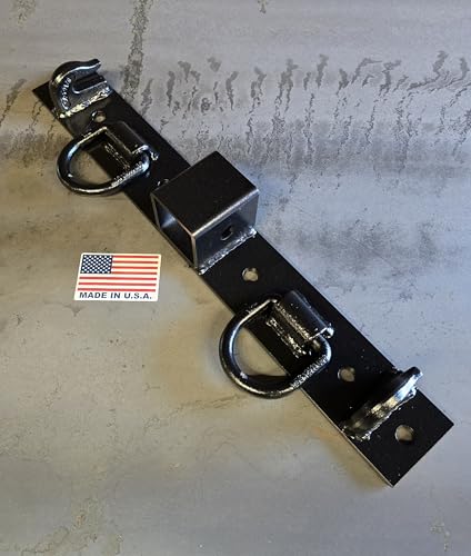 M.G.E. Products USA Made Compact Farm Utility Tractor Bucket Bolt on Chain Grab Hooks D Rings Receiver Trailer Hitch Universal Black Powder Coated