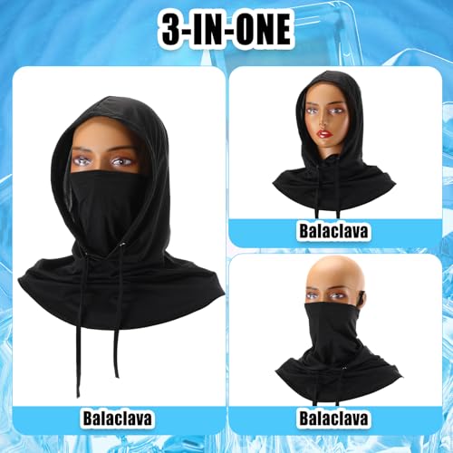 Image of Frienda Balaclava Ski Mask and Arm Sleeves Sun Protection Hood Breathable Full Head Mask Face Cover for Men Women