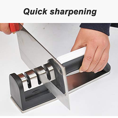 Manuelle Messerschärfer, 3 Stufen Messerschleifer Profi-Küchenmesserschärfer Haushaltsmesser Formen Und Schärfen – Bild 4
