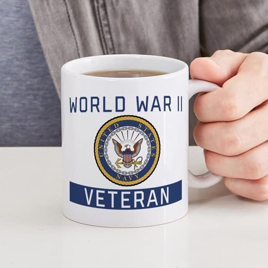 Amazon.com | CafePress Navy World War II Veteran 11 Oz Ceramic Mug 11 oz  (325 ml) Ceramic Coffee Mug: Coffee Cups & Mugs