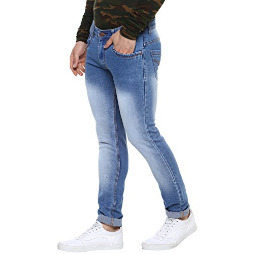 Image of Urbano Fashion Men's Slim Fit Washed Jeans Stretchable