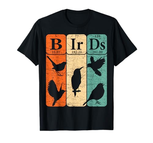 Birds Periodic Table Elements Birdwatching Ornithology T-Shirt