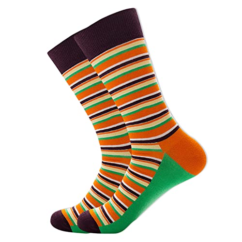 Medias de algodón peinado para hombre y mujer, coloridas y divertidas, con liguero, h, Altoa única