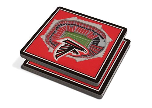 Image of YouTheFan NFL 3D Team StadiumViews 4x4 Coasters - Set of 2