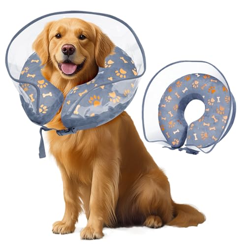 Collerette Chien Gonflable, Collerette Chien Anti Lechage, Collier de Protection pour Chiens et...