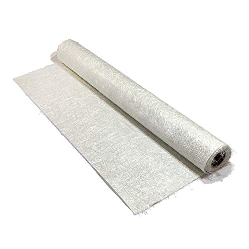 Image of Fiberglass Chopped Strand Mat Cloth 50 inch x 360 inch | 50 Inch Wide 10 Yard Long | 1 oz | CSM GRP | Molding Roofing Boat Marine Repair with E-Glass Fiber Roll | Resin Compatible | Rolled Package