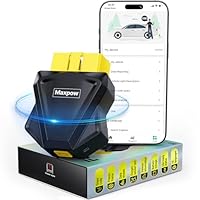 Maxpow OBD2 Scanner Diagnostic Tool - Wireless Bluetooth Car Fault Code Reader for iOS Android, Vehicle Health Check, Engine Inspection 1