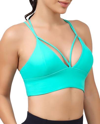 Image of MotoRun Bralettes for Women, Strappy Sports Bra Push up Bralette Sexy Bras Rave Top