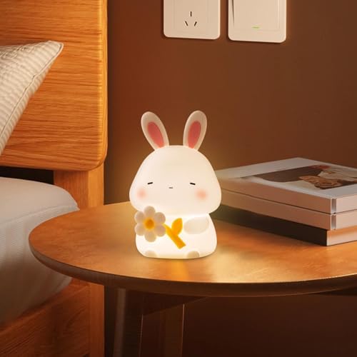 Veilleuse de nuit lapin rechargeable, cadeau idéal de naissance pour bébé - 2