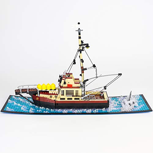 Jawss Orca Model Fishing Boat Building Kit; Jawss Orca Boat Model Ship Building Blocks, Collectible Display Set And Toy For Adults (1232 Pieces) #TOP1
