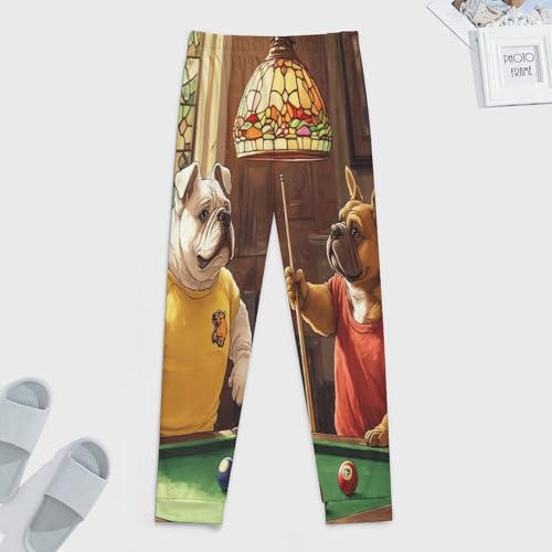 Dogs Playing Pool Billiard Men's Pajamas Pants Lightweight Sleep Lounge Pant Pjs Bottoms Casual Sleepwear4