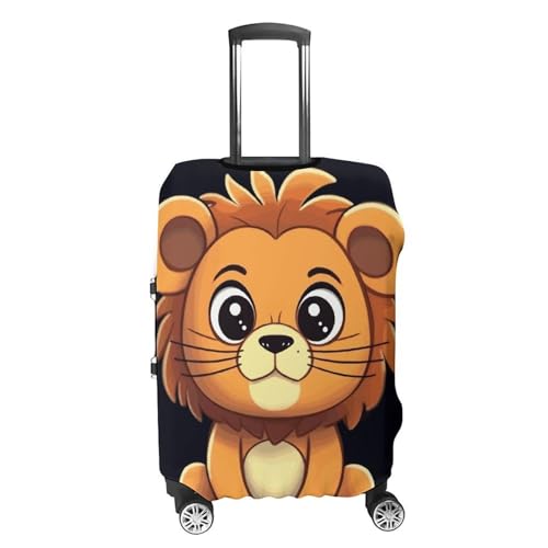 Cute Cartoon Lion Printed Luggage Cover Protector, Fits 18-32 Inch Luggage4