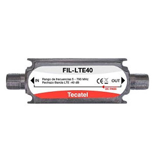 Filtro LTE para interior, conector F con corte en el canal 60...