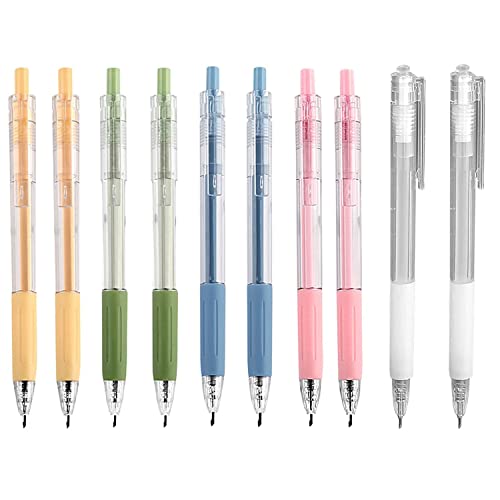 KEWAYO 10本 5色 細工用カッター ペンカッター カッターナイフ アートナイフ ブレード ツール ノック式ナイフペン ポケット先端 DIYクラフトユーティリティナイフ ホビー用工具 文房具 オフィス用品 紙切り