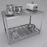 Mesa Inox Profissional Para Restaurante E Cozinha 92cm