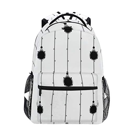 Mochila Escolar de Rayas de erizos para niños niñas niños Bolsa de Viaje Bookbag