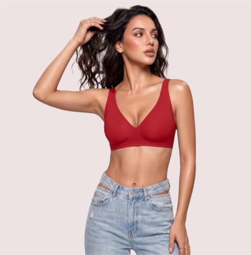 Image of Women's Pure Cotton Blend Lightly Padded Bra (Pack of 3) | Full Coverage Wirefree T-Shirt Bra | Soft Breathable Everyday Bra | Adjustable Straps | Comfortable Multicolor Bra