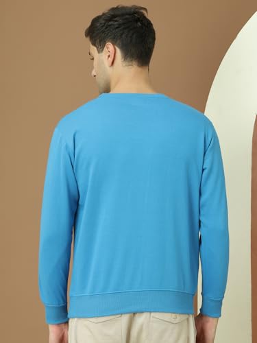 Image of Mack Jonney Fleece Regular Fit Solid Round Neck Sweatshirt for Men-MACK639877