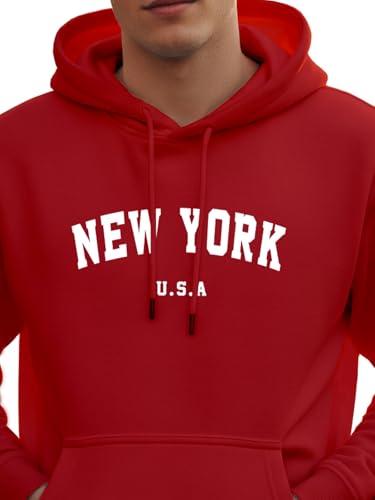 Image of XENOVAURBAN Hoodie for Men /Women | Unisex fit Cotton Fleece Hooded Sweatshirt - NEWYOR1