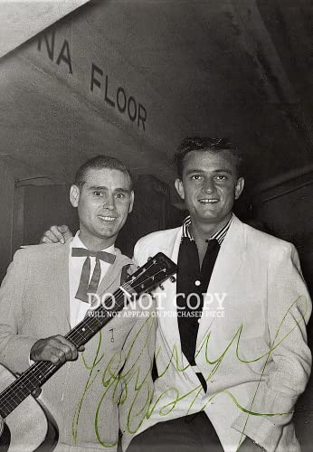 Affiche Johnny Cash et George Jones 28 x 40 cm - Poster photo de collection country