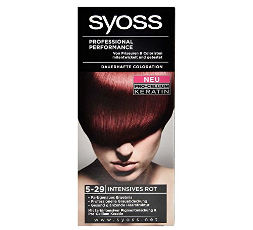 Syoss Professional Performance Coloration, 5-29 Intensives Rot, 6er Pack (6 x 1 Stück)