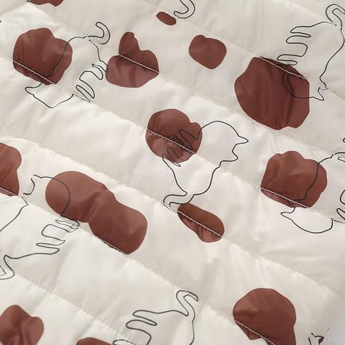 Kids Puffer Jacket Fleece Lined Bear Ears Cartoon Graphic Toddler Winter Coat Baby Girls Zip Up Lightweight Outwear2