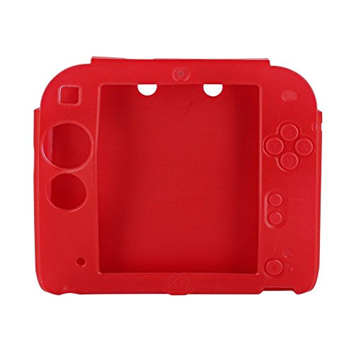 Colorful Für Nintendo 2DS Schutzhülle Case Anti-Rutsch Silikon Hülle Cover für Nintendo 2DS (Rot) Cover