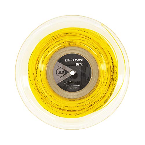 Dunlop Sports Explosive Bite Tennis String, Yellow, 16g, 660' Reel