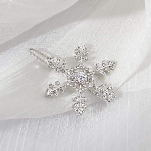 Pinzas de pelo con cristales Snowflake 6 piezas miniatura 5
