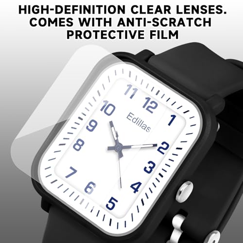 Image of Edillas Kids Teens Watch Analog Girls Boys, Waterproof Stylish Watch for Children,Students with Soft Silicone Strap for Kids Teens 4-16 Years Old