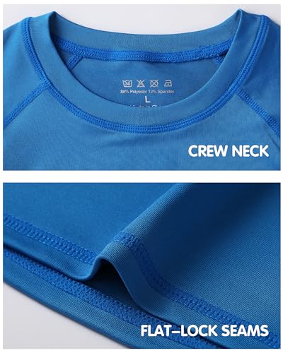 Roadbox Camiseta de compressão juvenil para meninos - camiseta de beisebol atlética de secagem rápid