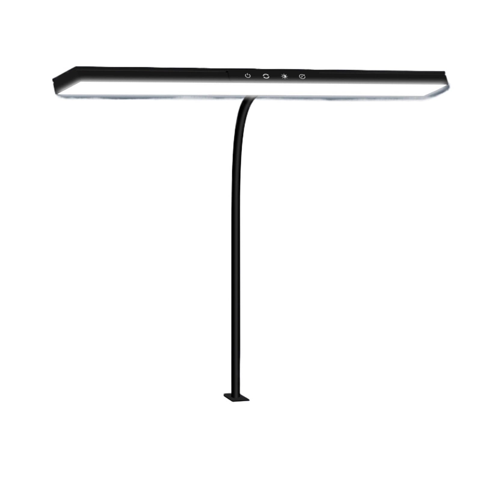 CKAFZMYJQBT Desk Lamp LED Dimmable 12W 40CM Desk Lamp Clampable Eye Protection Table Lamp Monitor Office Desk Lamp Gooseneck Clamp Light