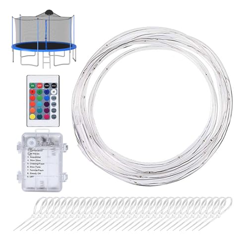 Color Changing Trampoline Lights, LED RGB Trampoline Lights, Adjustable Ambient Light for Trampoline, Battery Powered Trampoline Lights, Trampoline LED Lights with Modes