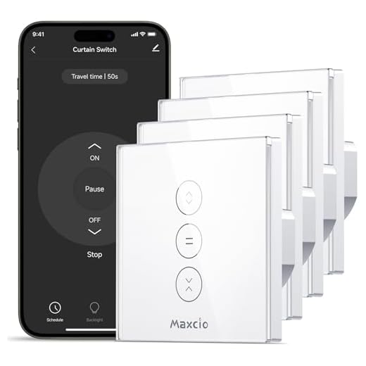 Maxcio Wlan Rolladenschalter, Smart Rolladen Zeitschaltuhr Kompatibel mit Alexa und Google Home, APP Steuerbar und Timer-Funktion, Steuerung von Vorhang, Jalousien, Markise