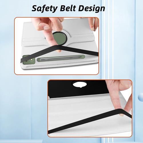 Image of TGK 360 Degree Rotating Flip Cover Case for Moto Pad 60 Pro 12.7 inch 2025 Release Tablet (White)
