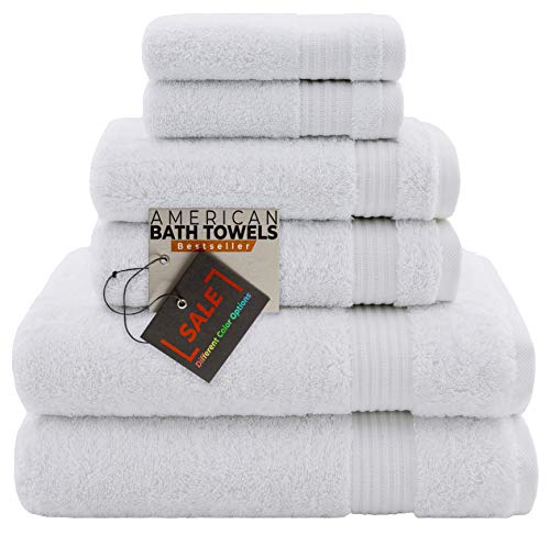 American Bath Towels 100% Cotton 6 Piece Turkish Towel Set