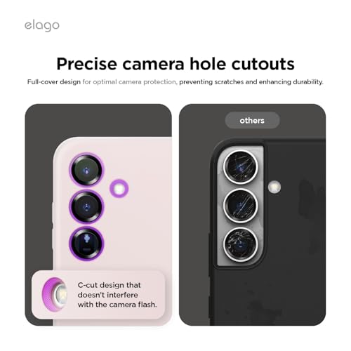 Image of elago Compatible with Samsung Galaxy S25 Plus Case, Liquid Silicone Case, Full Body Protective Cover, Shockproof, Slim Phone Case, Anti-Scratch Soft Microfiber Lining, 6.7 inch (Lovely Pink)