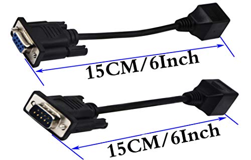 Zdycgtime 7545826609 Rj45 To Rs232 Cable, Db9 9-Pin Serial Port Female&Male To Rj45 Female Cat5/6 Ethernet Lan Console(15Cm/6Inch) 2Pack thumb #1