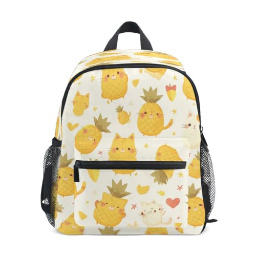 Cartable préscolaire ananas chats doux pour rassurer votre enfant durant sa rentrée